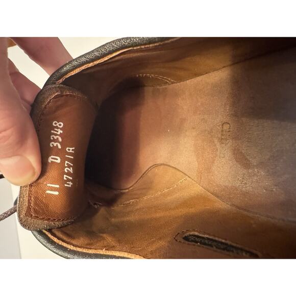 Size 11 D Allen Edmonds Clifton Brown Leather Cap Toe Lace Up Dress Shoes Oxford - Picture 12 of 14